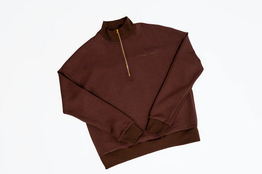 FORECHICKS - GOLD ZIP SCUBA SWEATER