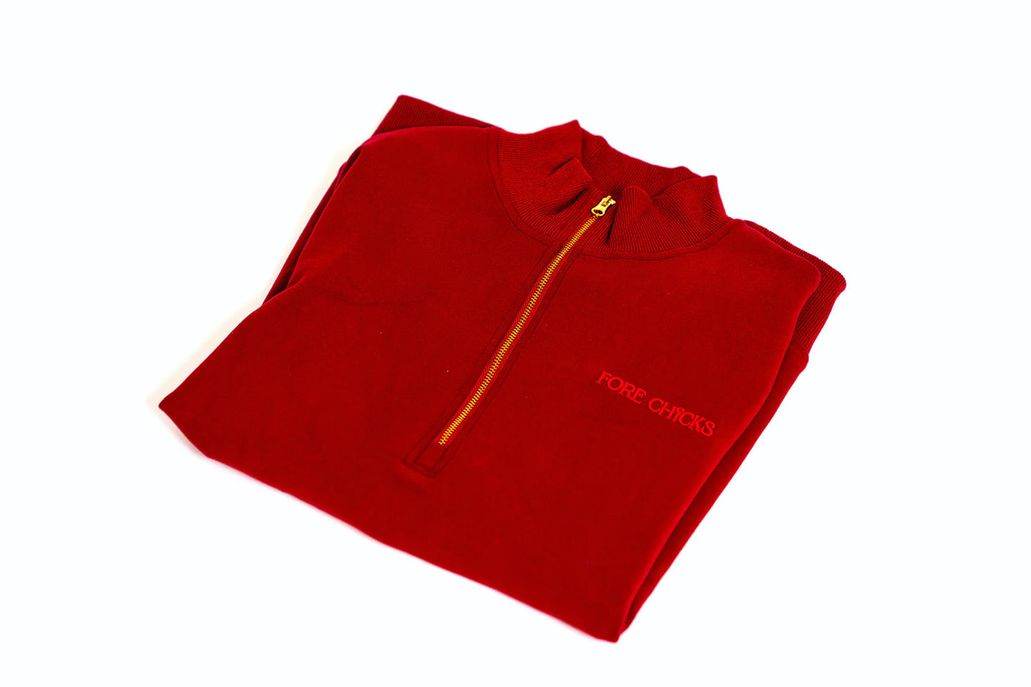 FORECHICKS - GOLD ZIP SCUBA SWEATER