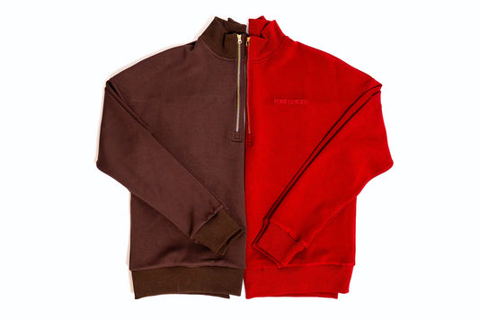 FORECHICKS - GOLD ZIP SCUBA SWEATER