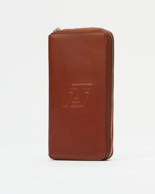 INSIDE THE LEATHER GLOVE WALLET - COGNAC